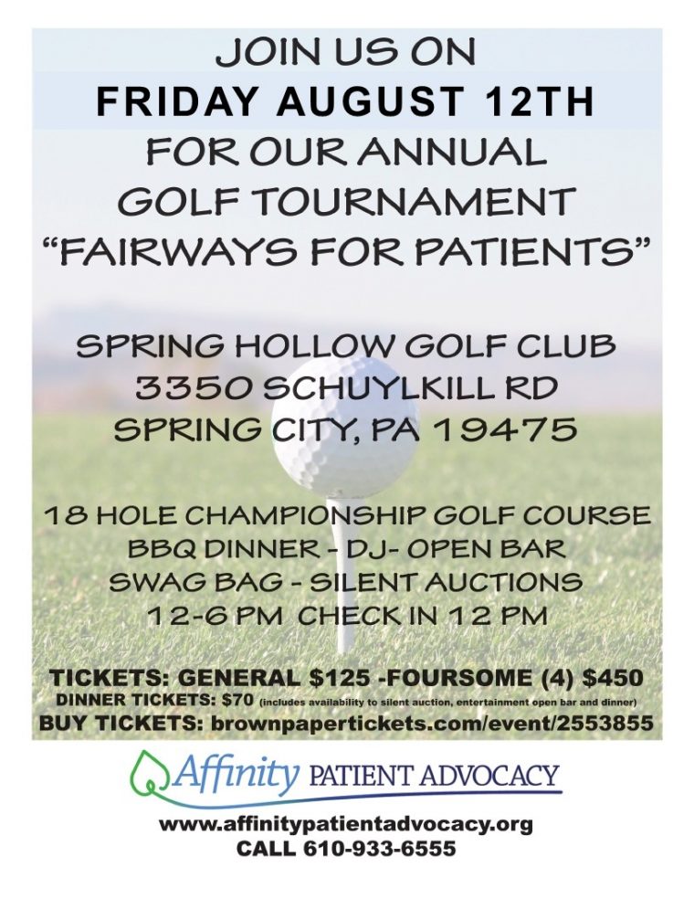 Affinity Patient Advocacy’s Fairways for Patients 2016 Golf Fundraiser