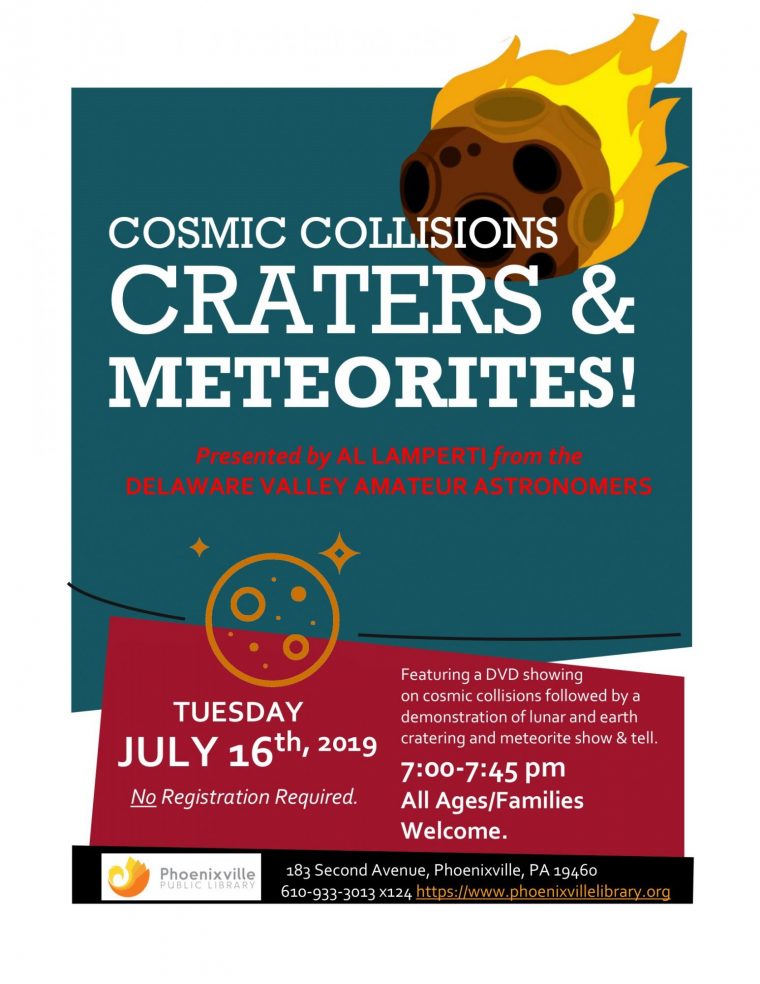 Delaware Valley Amateur Astronomers Present: Cosmic Collisions, Craters, & Meteorites!