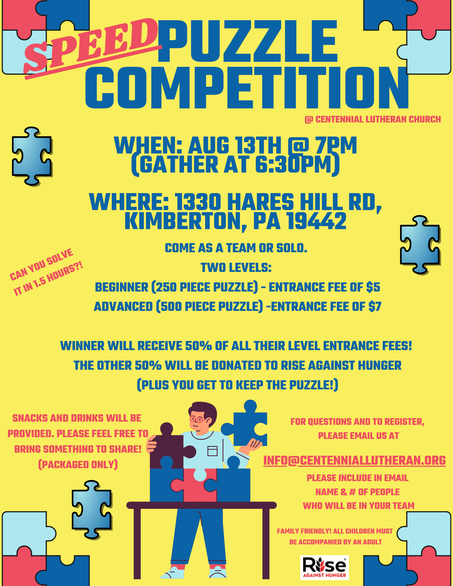 Speed Puzzling Invitations Speed Puzzle Competition Fundraiser