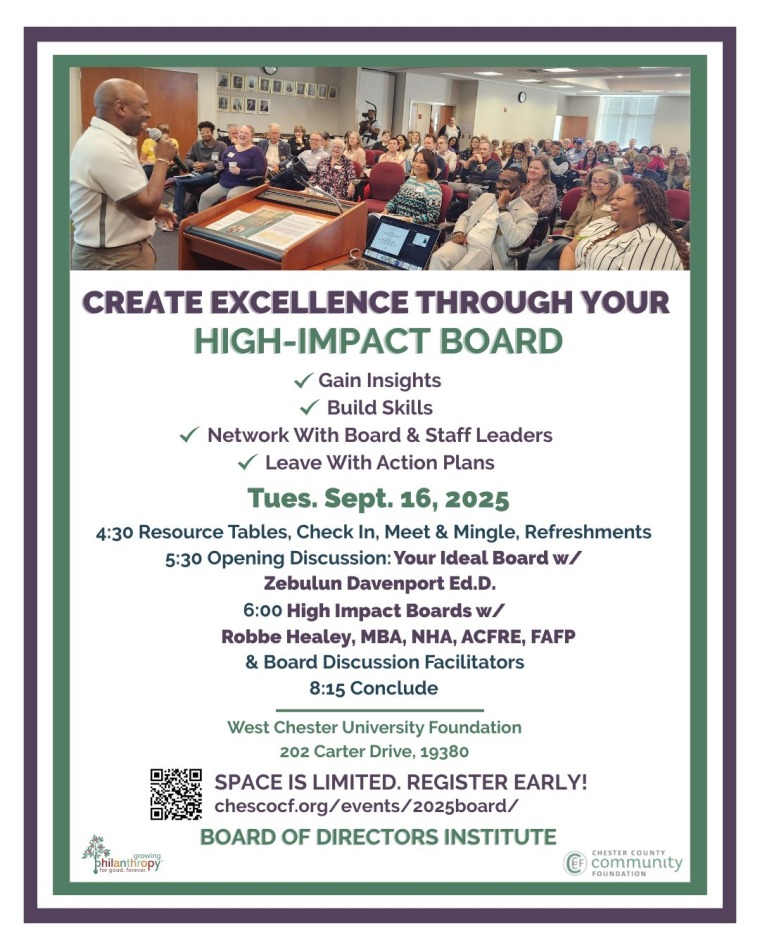 Chester County Community Foundation Board of Directors Institute