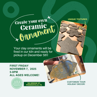First Friday Drop In Ceramic Ornaments Workshop