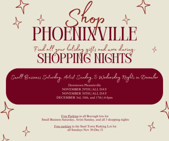 Shop Phoenixville! Shopping Nights – December 3