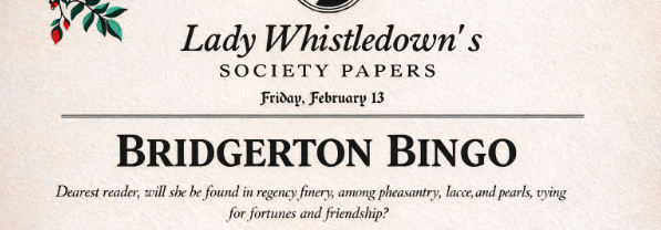 Bridgerton Themed Galentine’s Day Bingo