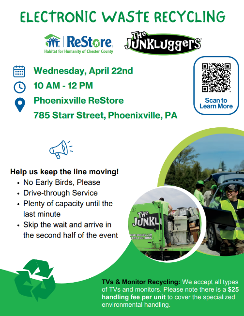 Habitat for Humanity Restore Electronic Waste Recycling