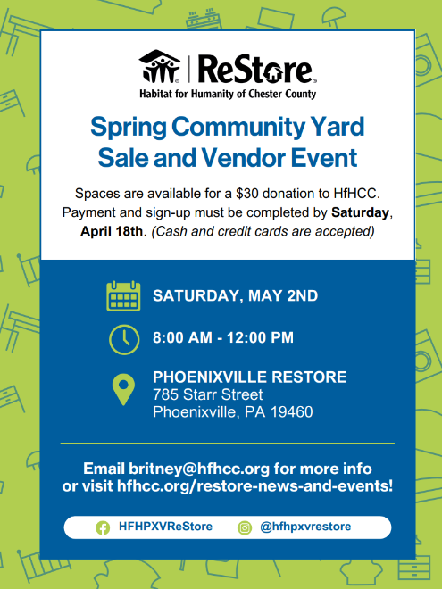 Habitat for Humanity Restore Spring Community Yard Sale & Vendor Event