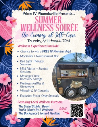 Prime IV Phoenixville Presents Summer Wellness Soiree: An Evening of Self-Care