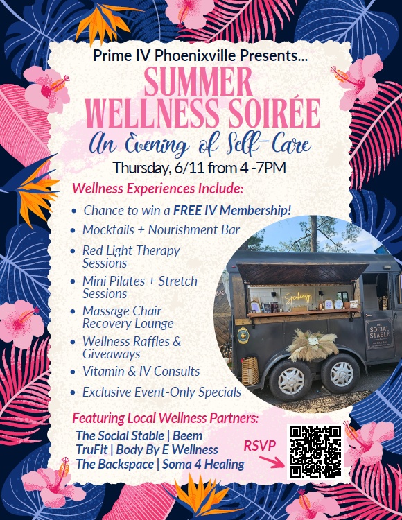 Prime IV Phoenixville Presents Summer Wellness Soiree: An Evening of Self-Care