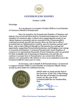 October 2026 – Local Chamber of Commerce Month in PA